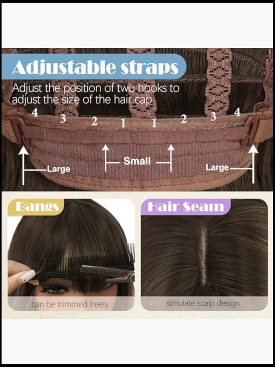 15 Inch Layered Straight Bob Wig with Bang Heat Resistant Synthetic Hair for main image 4